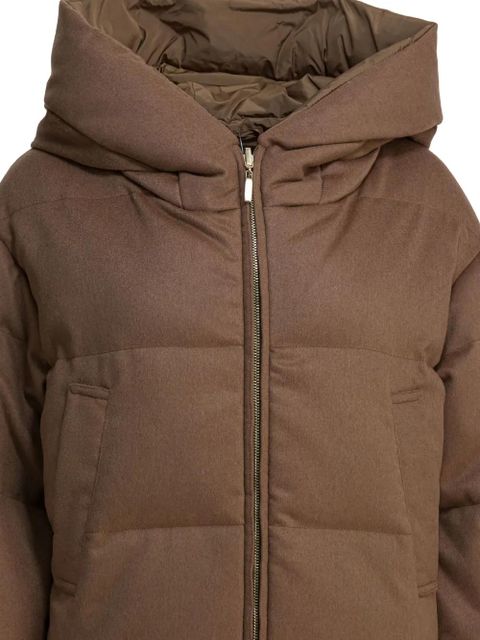 Max Mara reversible hooded zip down jacket - Brown