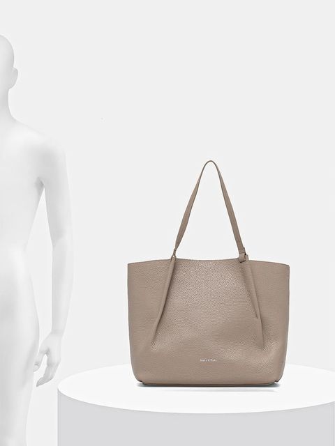 Marc O'Polo torebka skórzana kolor beżowy 5000009281