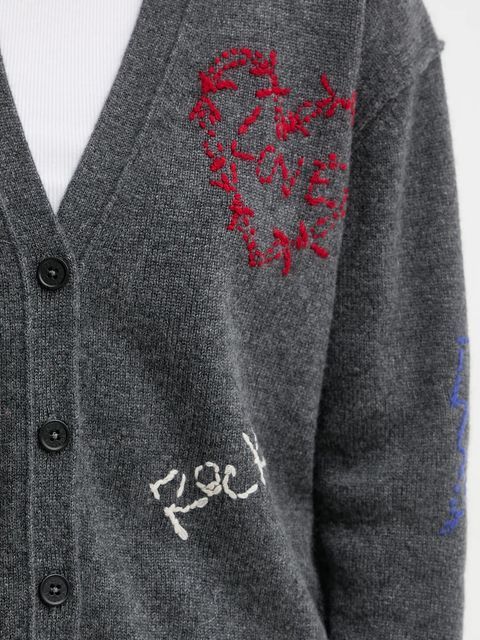 ZADIG&VOLTAIRE kardigan kaszmirowy damski kolor szary KWCA01630