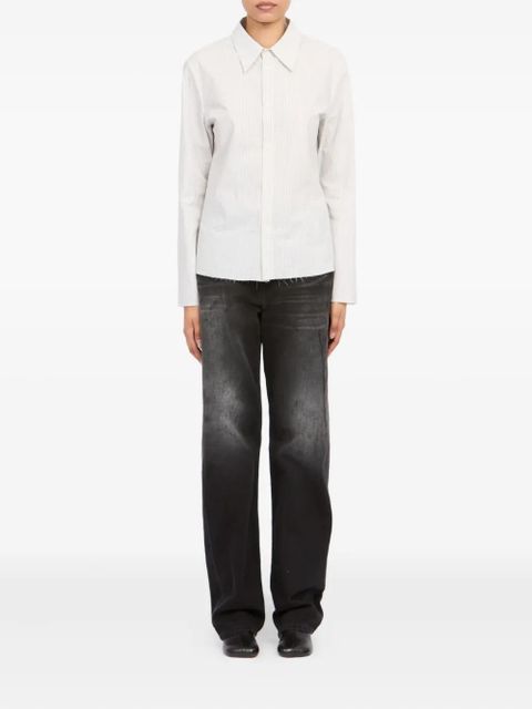 MM6 Maison Margiela striped long-sleeved shirt - White - zdjęcie produktu nr 2