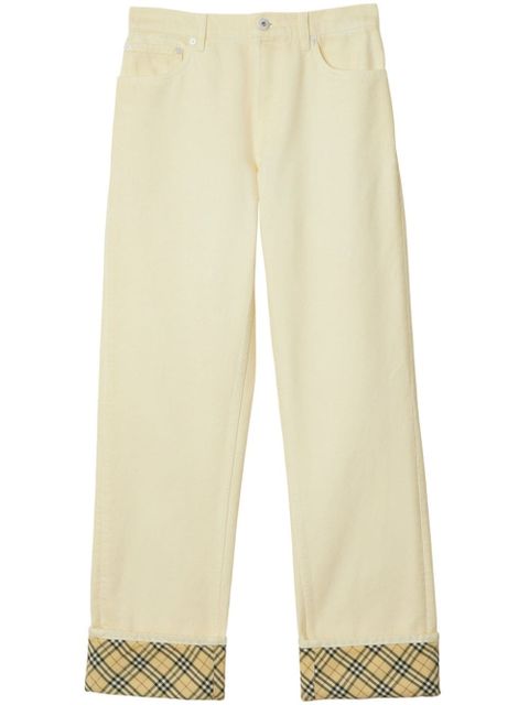 Burberry checkered straight-leg jeans - Neutrals - zdjęcie produktu nr 1