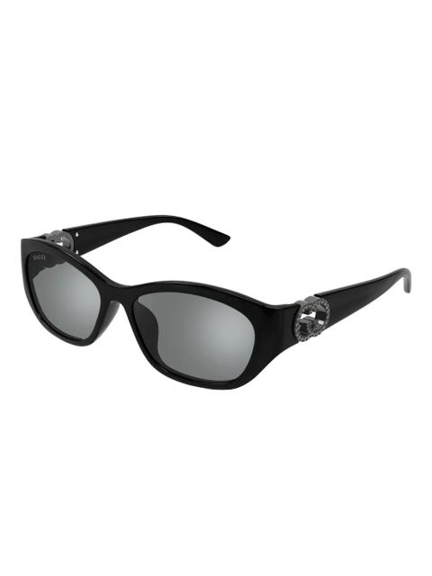 Gucci Eyewear GG-logo oval-frame sunglasses - Black - zdjęcie produktu nr 2