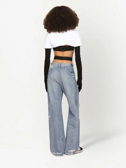 Dolce & Gabbana KIM DOLCE&GABBANA tulle corset top - Black