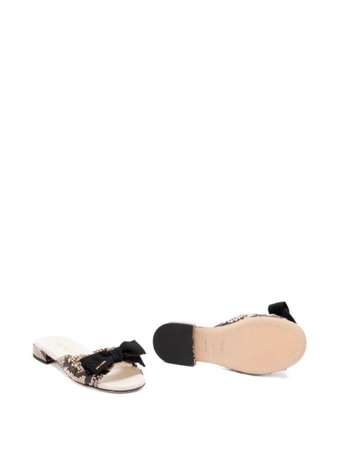 Prada bow sandals - Neutrals