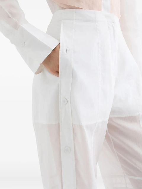 Jil Sander cotton trousers - White