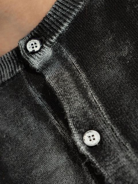 MM6 Maison Margiela virgin wool cardigan - Black - zdjęcie produktu nr 2