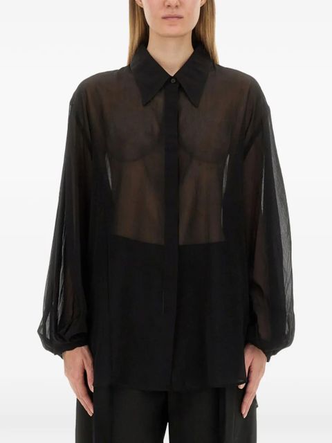 KHAITE balloon-sleeve shirt - Black - zdjęcie produktu nr 1