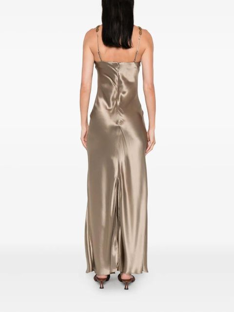 STAUD Cadence bead-embellished slip maxi dress - Neutrals