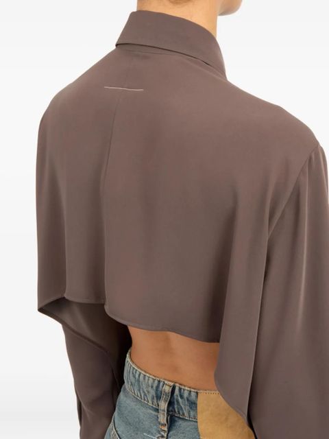 MM6 Maison Margiela long-sleeved shirt - Brown
