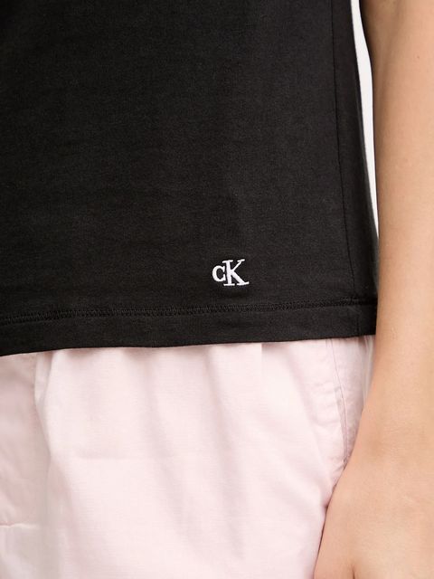 Calvin Klein Underwear t-shirt bawełniany 3-pack damski kolor czarny LV00QS7485
