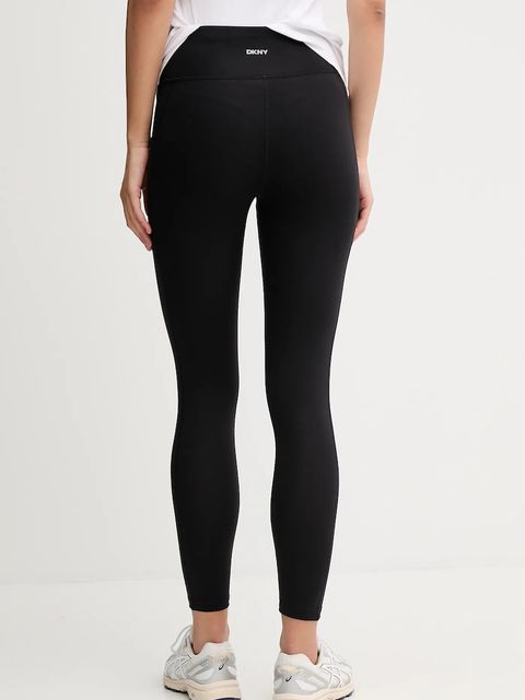 Dkny legginsy damskie kolor czarny gładkie DP5P3681 - zdjęcie produktu nr 2