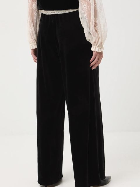 Medicine spodnie damskie kolor czarny szerokie medium waist - zdjęcie produktu nr 2