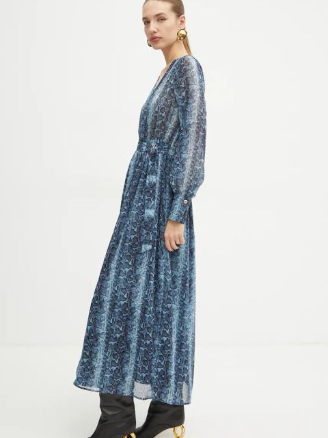 Morgan sukienka RILOU.F kolor niebieski maxi rozkloszowana RILOU.F