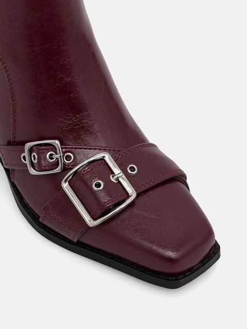 Steve Madden kozaki Z-Town damskie kolor bordowy na słupku 11004810