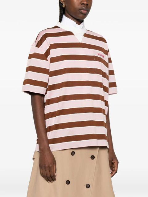 Prada striped pocket T-shirt - Pink