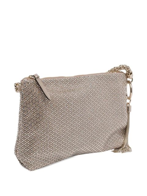Jimmy Choo Callie chain crystal-embellishment clutch - Gold