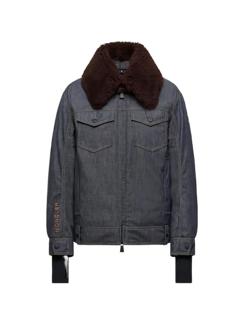 Moncler Grenoble Yunque shearling-collar jacket - Blue - zdjęcie produktu nr 1