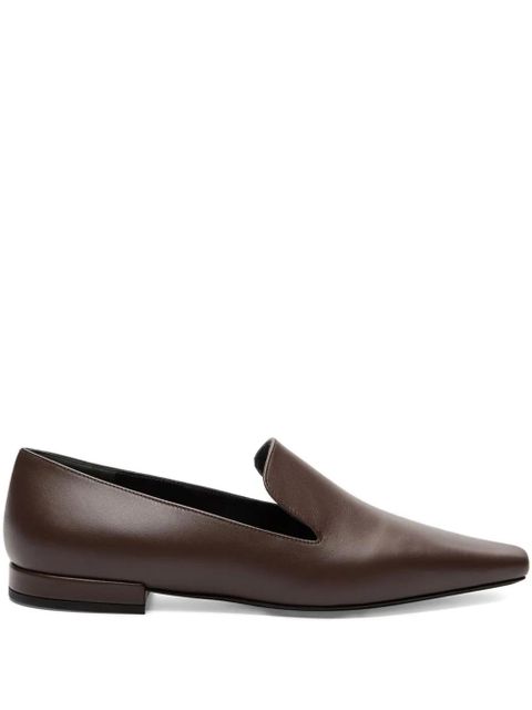 LouLou de Saison Carole Lds leather square-toe loafers - Brown - zdjęcie produktu nr 1