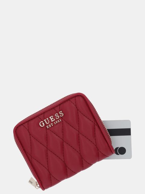 Guess portfel VALLA damski kolor czerwony SWQG81 22137