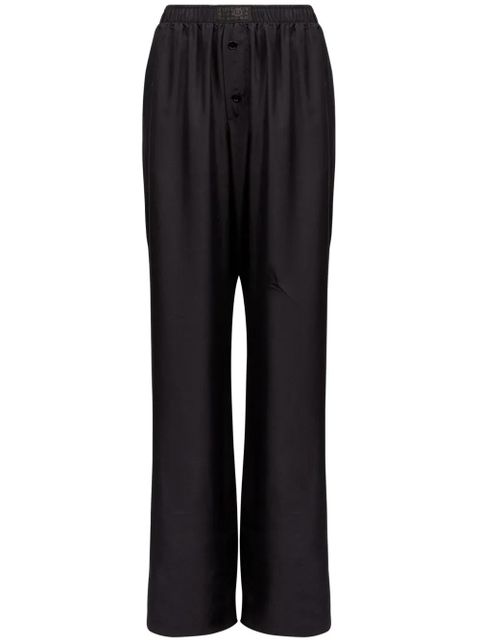 MM6 Maison Margiela silk trousers - Black - zdjęcie produktu nr 1