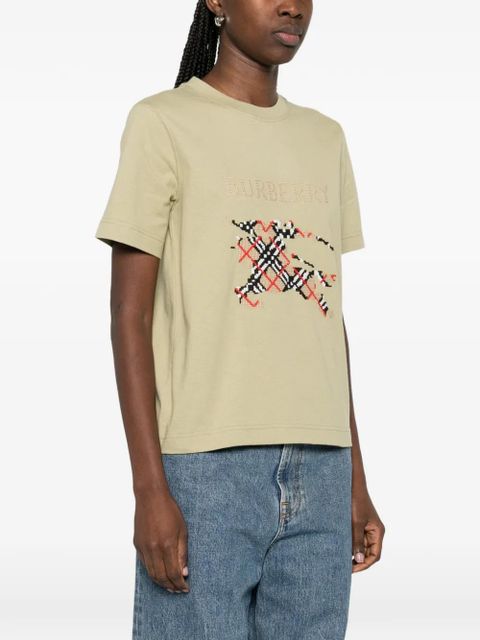Burberry embroidered-logo T-shirt - Green