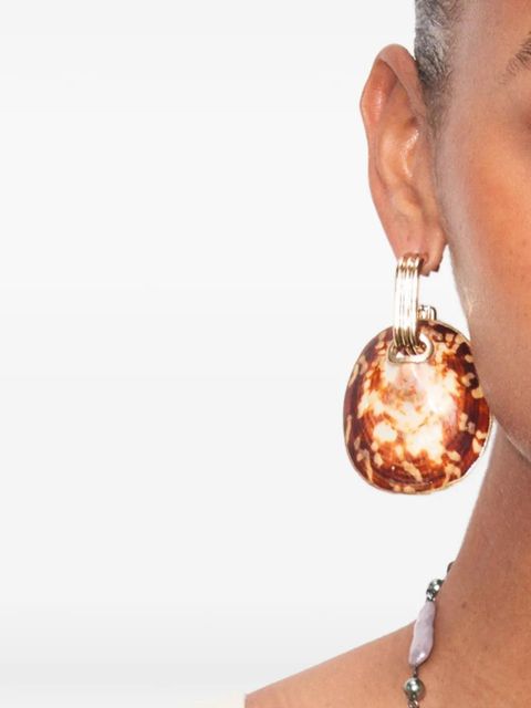 Tory Burch runway shell drop earrings - Gold - zdjęcie produktu nr 2