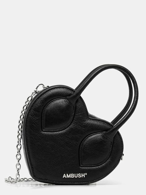 AMBUSH torebka skórzana Heart Top Handle Bag kolor czarny 12115033 - zdjęcie produktu nr 1