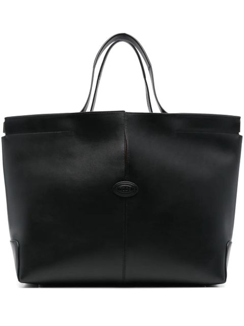 Tod's medium leather tote bag - Black - zdjęcie produktu nr 1