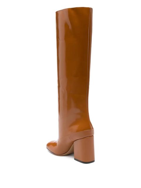 Marni knee-high patent boots - Brown
