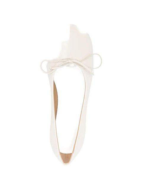 MM6 Maison Margiela bow-detail leather pumps - Neutrals