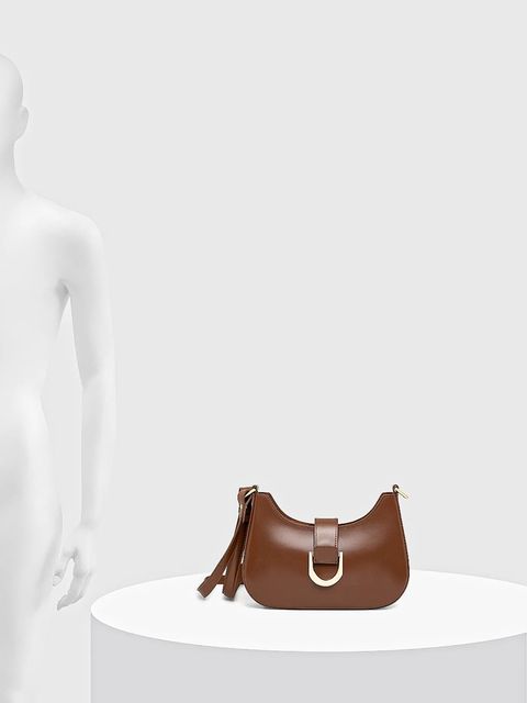 Answear.LAB torebka skórzana kolor brązowy