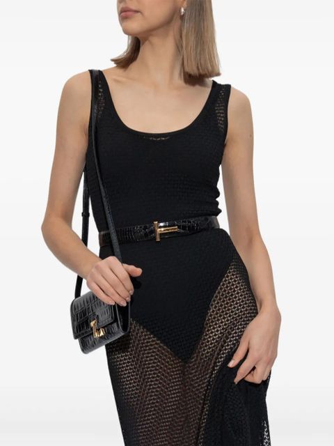 TOM FORD sleeveless scoop-neck maxi dress - Black