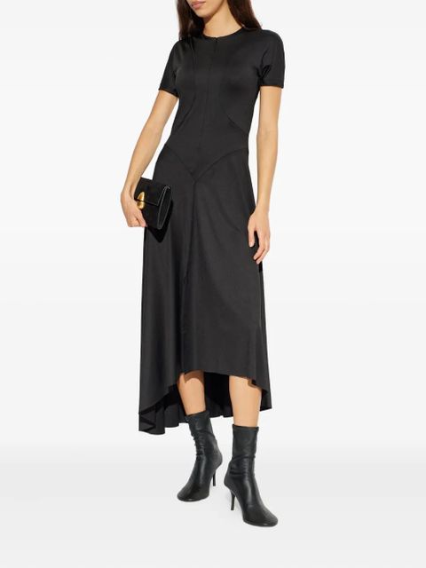 Victoria Beckham asymmetric-hem midi dress - Black