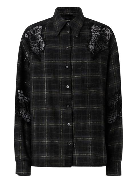 PINKO lace check-pattern shirts - Black - zdjęcie produktu nr 1