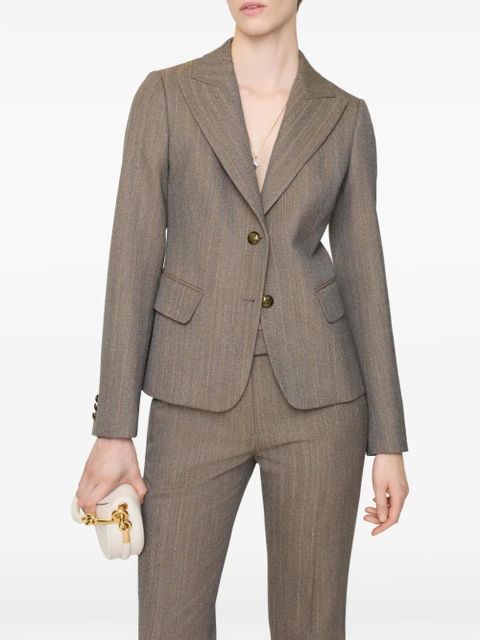 Burberry striped button-up blazer - Brown - zdjęcie produktu nr 2