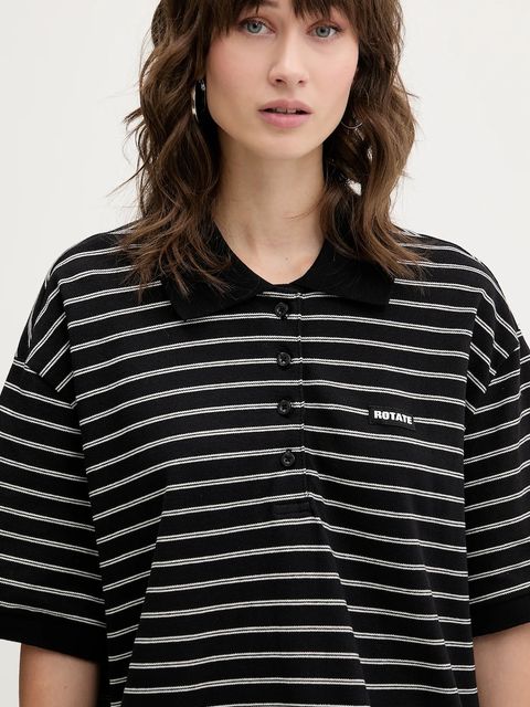 Rotate polo bawełniane damski kolor czarny 115643000 - zdjęcie produktu nr 2