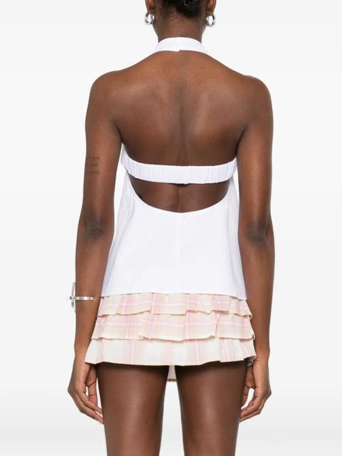 Gimaguas Elise V-neck open-back top - White