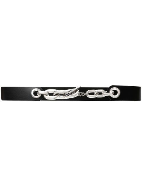 Rabanne logo chain-link belt - Black - zdjęcie produktu nr 1