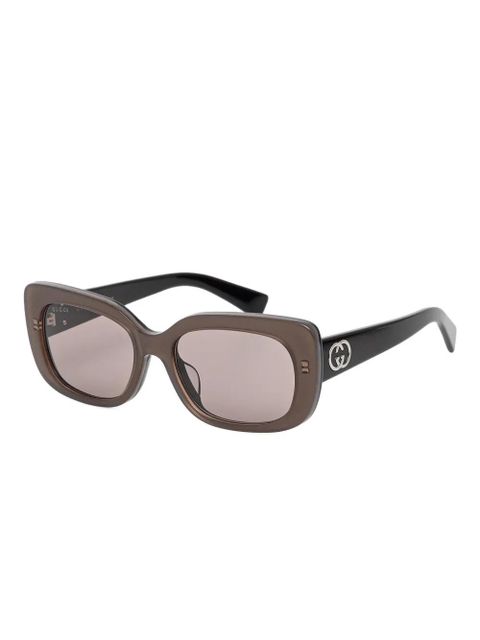 Gucci Eyewear rectangle-frame sunglasses - Brown