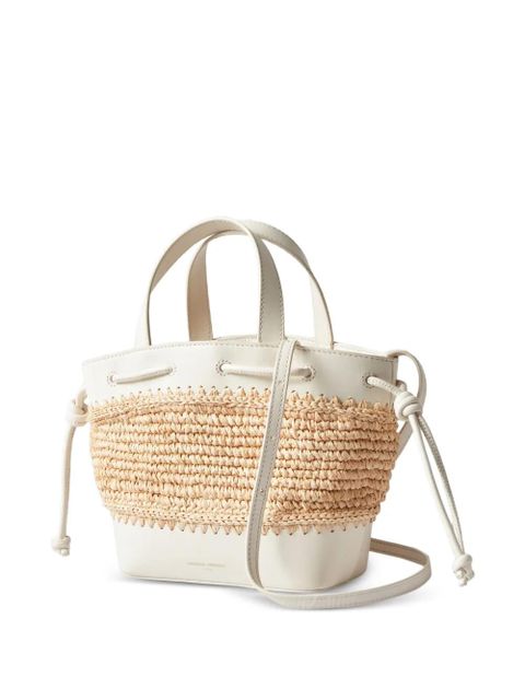 Claudie Pierlot Alban woven handle tote bag - Neutrals