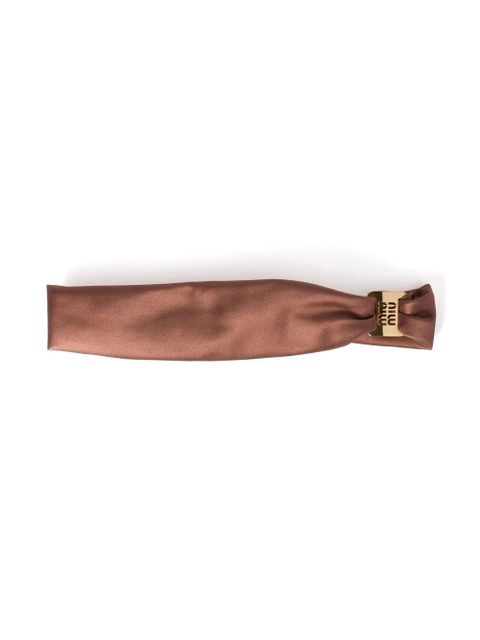 Miu Miu satin headband - Brown