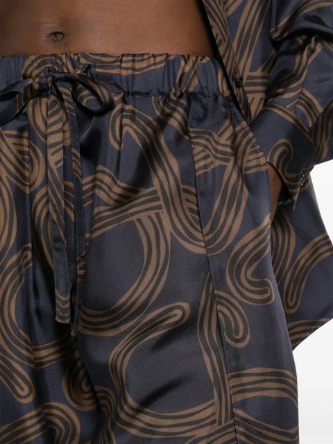 LOEWE x Paula's Ibiza anagram-print trousers - Blue