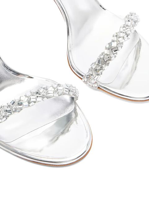 Casadei 100mm Starsway crystal-embellished stiletto sandals - Silver