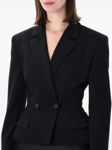 Magda Butrym double-breasted peplum blazer - Black