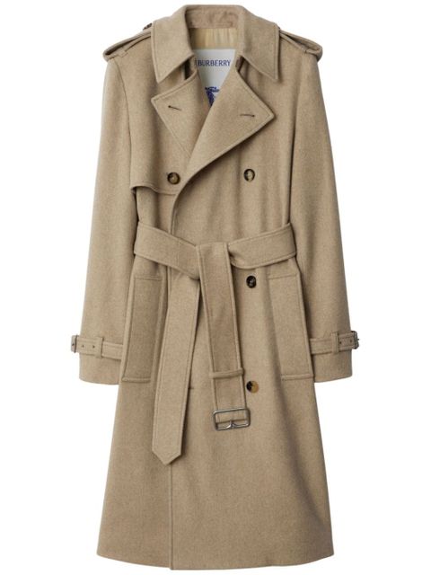 Burberry double-breasted cashmere trench coat - Neutrals - zdjęcie produktu nr 1