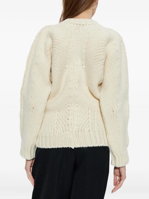 Jil Sander V-neck wool sweater - Neutrals
