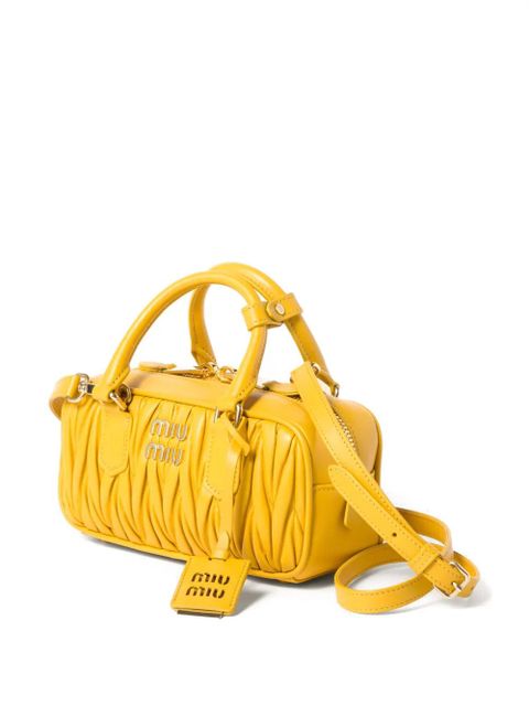 Miu Miu Arcadie matelassé leather bag - Yellow