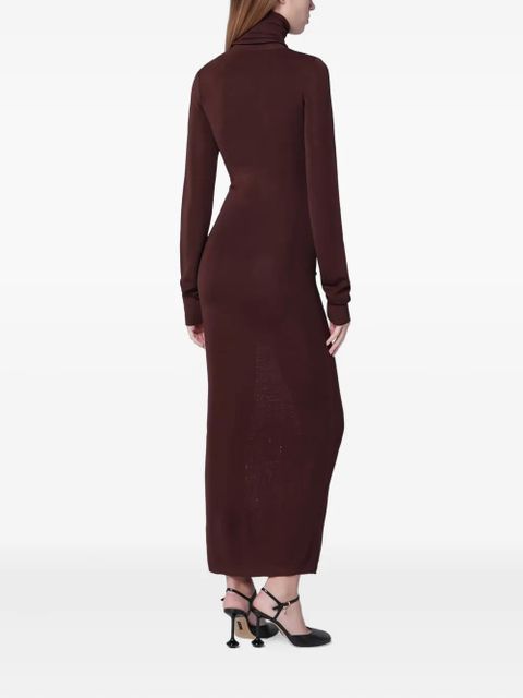 ENTIRE STUDIOS roll-neck midi dress - Brown