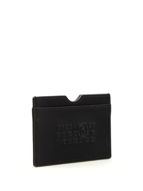 MM6 Maison Margiela Signature leather cardholder - Black
