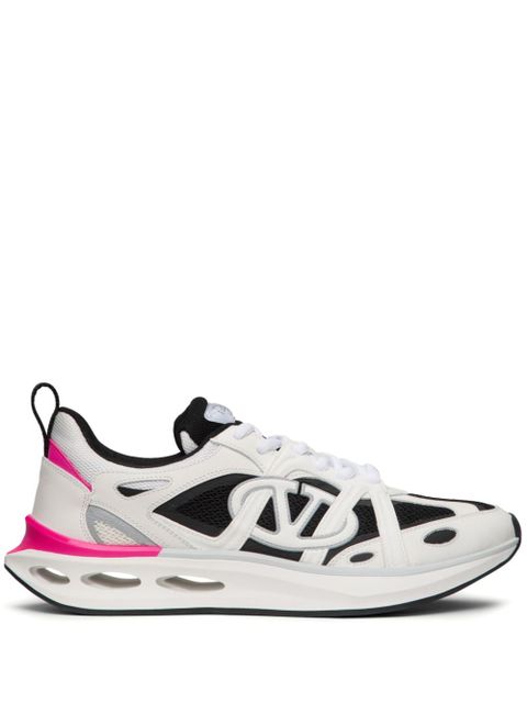 Valentino Garavani VLogo panelled lace-up sneakers - White